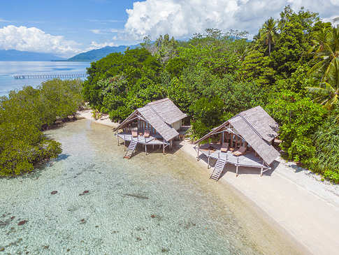 Villen am Strand von Kusu Island 